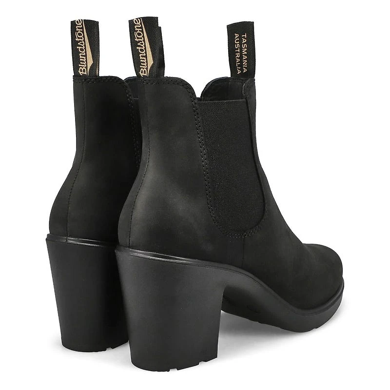 Women's 2460 Series Nubuck High Heel Boot - Black