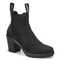 Women's 2460 Series Nubuck High Heel Boot - Black