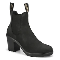 Women's 2460 Series Nubuck High Heel Boot - Black
