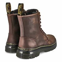 Unisex Combs Lace Up Combat Boot - Dark Brown