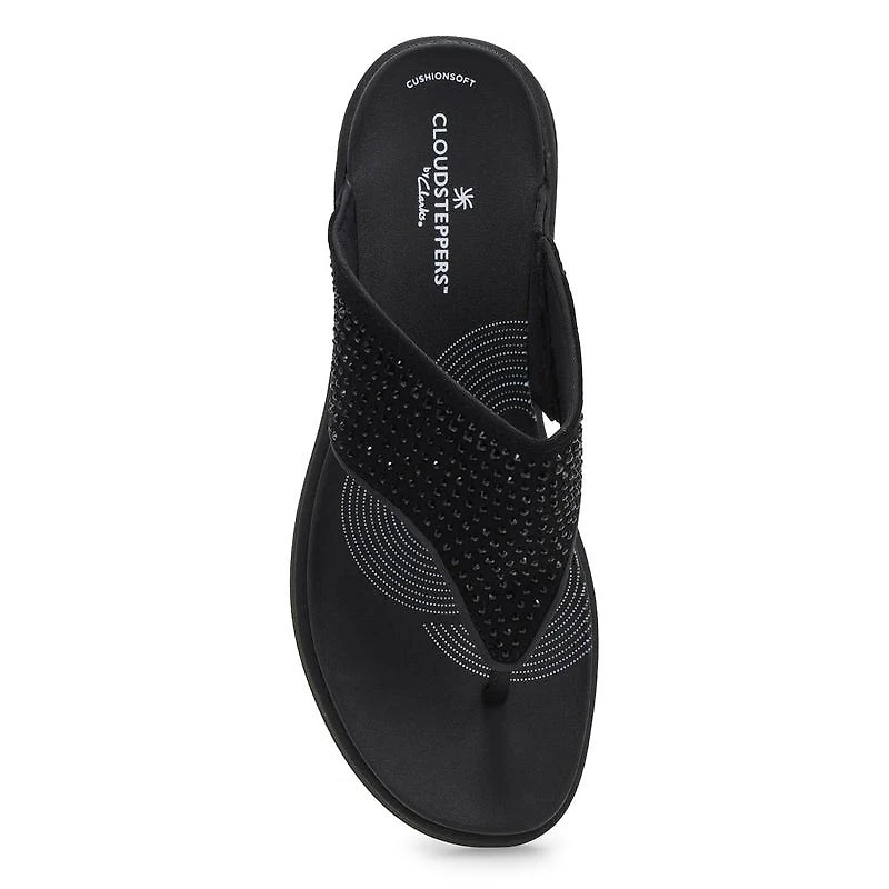 Women's Drift Jaunt Platform Thong Sandal - Black