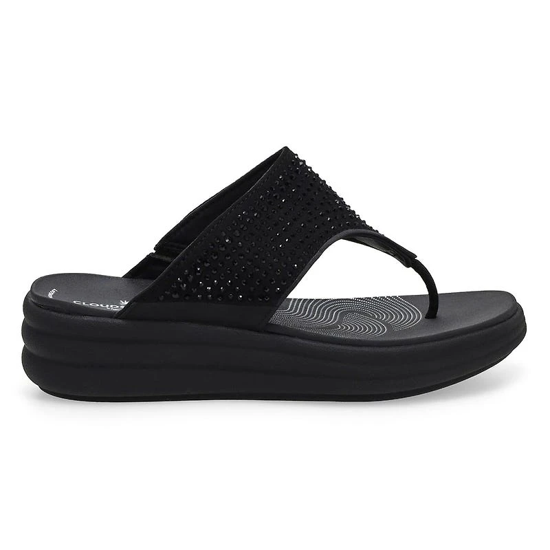 Women's Drift Jaunt Platform Thong Sandal - Black