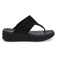 Women's Drift Jaunt Platform Thong Sandal - Black