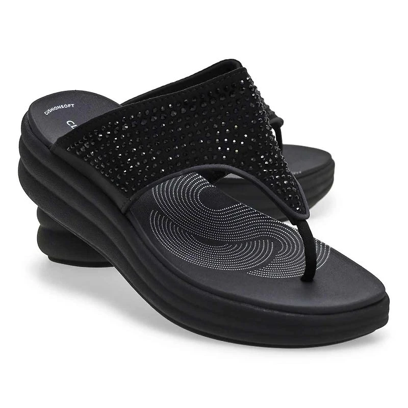 Women's Drift Jaunt Platform Thong Sandal - Black