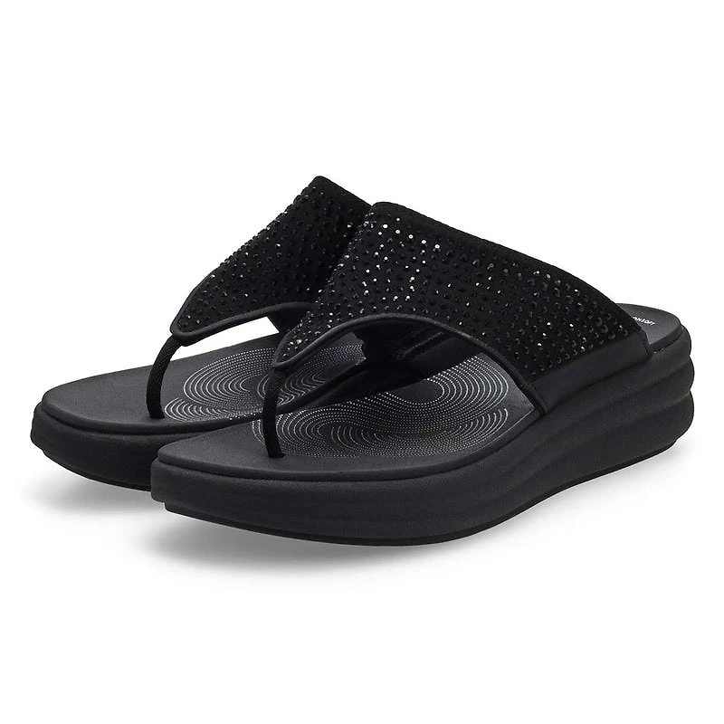 Women's Drift Jaunt Platform Thong Sandal - Black