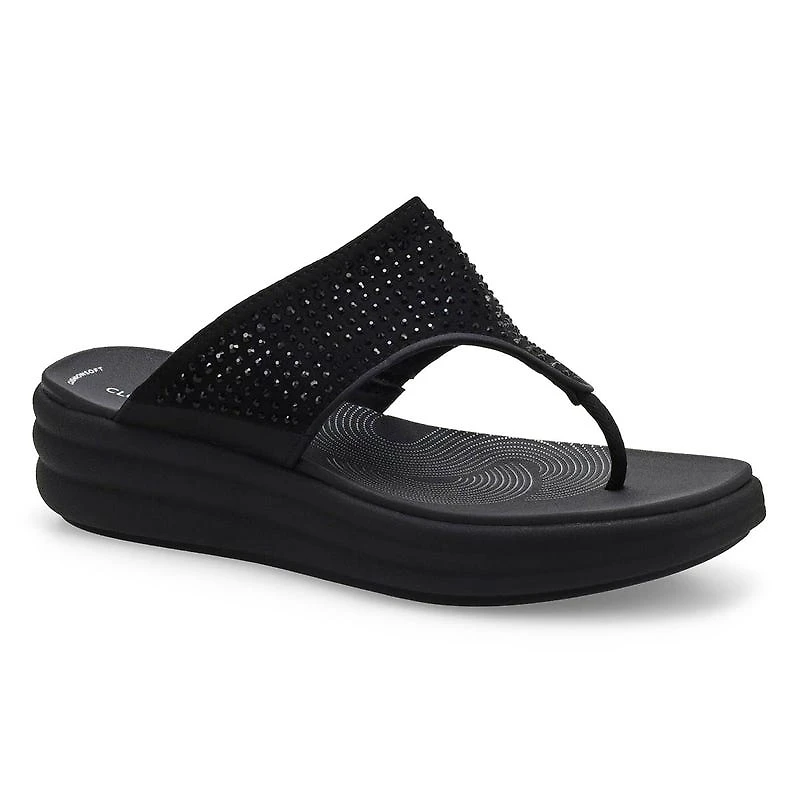 Women's Drift Jaunt Platform Thong Sandal - Black