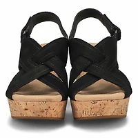 Women's Rose Erin Wedge Sandal - Black