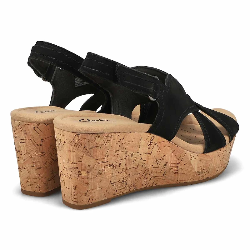 Women's Rose Erin Wedge Sandal - Black