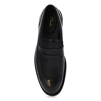 Men's Aldwin Step Leather Slip On Dress Shoe - Bla