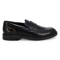 Men's Aldwin Step Leather Slip On Dress Shoe - Bla