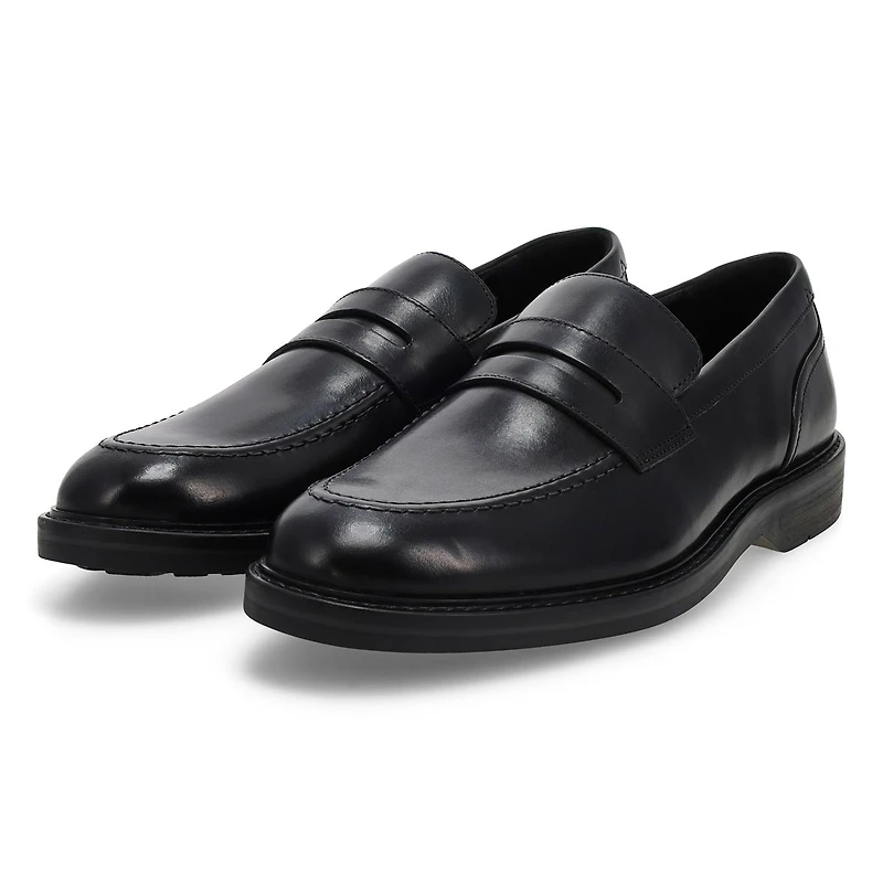 Men's Aldwin Step Leather Slip On Dress Shoe - Bla