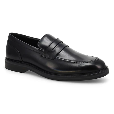Men's Aldwin Step Leather Slip On Dress Shoe - Bla