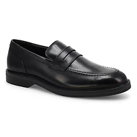 Men's Aldwin Step Leather Slip On Dress Shoe - Bla