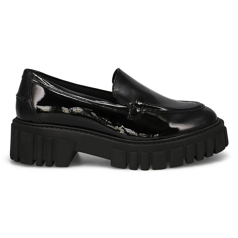 Women's Page Slip On Casual Loafer - Black Patent