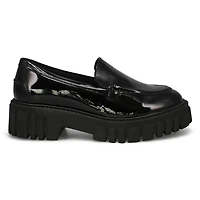 Women's Page Slip On Casual Loafer - Black Patent