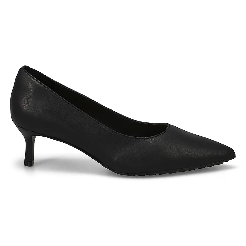 Women's  Adela Court Leather Dress Heel - Black