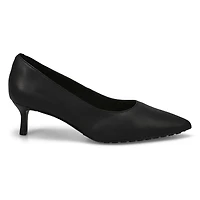 Women's  Adela Court Leather Dress Heel - Black