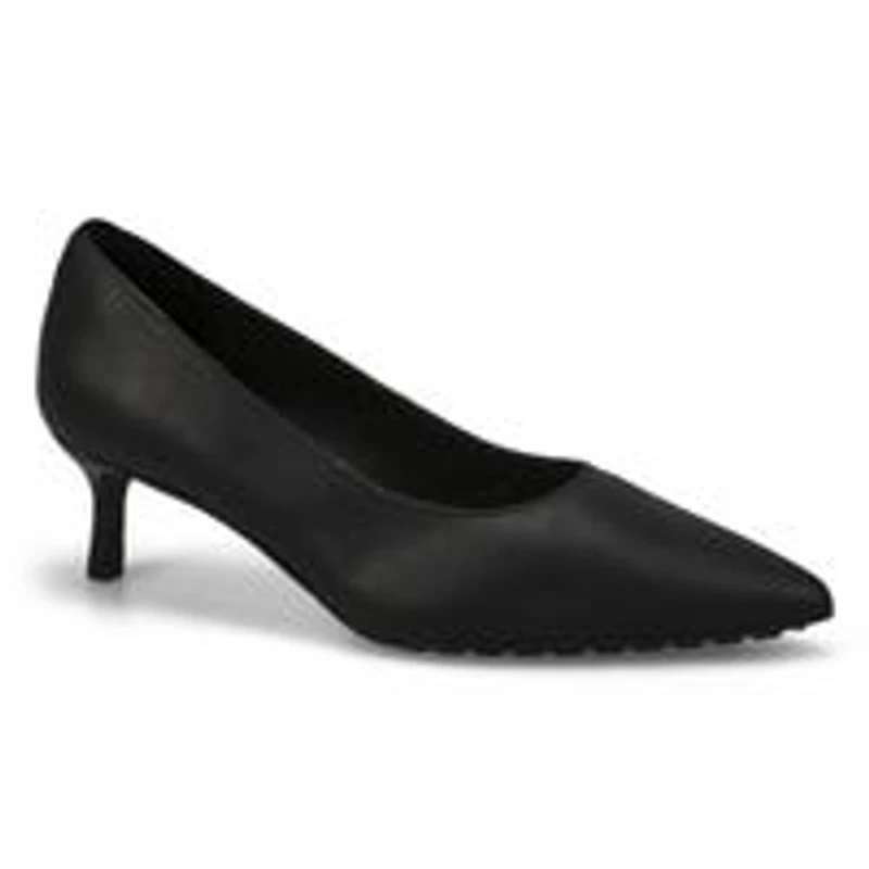 Women's  Adela Court Leather Dress Heel - Black