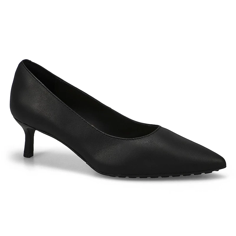 Women's  Adela Court Leather Dress Heel - Black