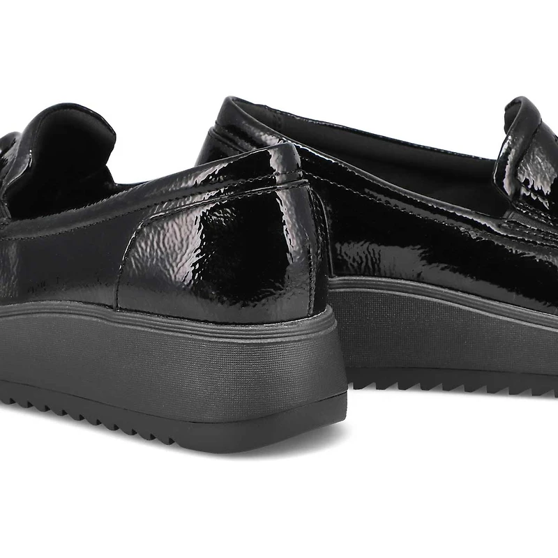 Flâneur à plateforme ZYLAH MAY, cuir verni noir fr