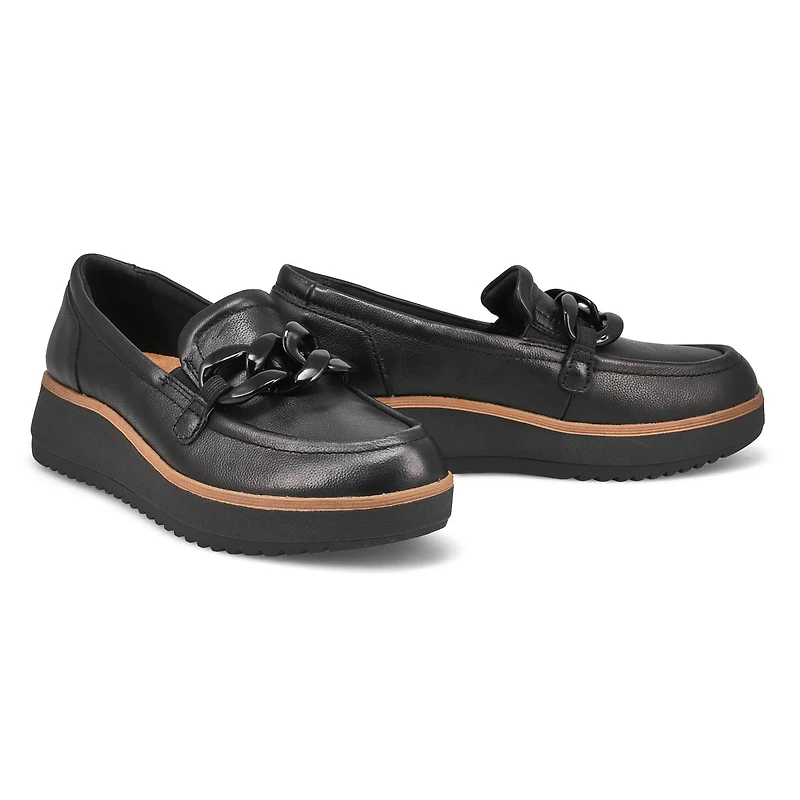 Women's Zylah May Platform Loafer - Black Crinkle