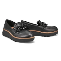 Women's Zylah May Platform Loafer - Black Crinkle