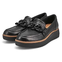 Women's Zylah May Platform Loafer - Black Crinkle