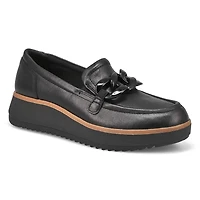 Women's Zylah May Platform Loafer - Black Crinkle