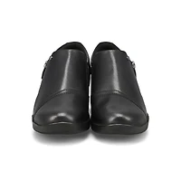 Women's Suttyn Zip Wedge Wide Casual Loafer - Blac