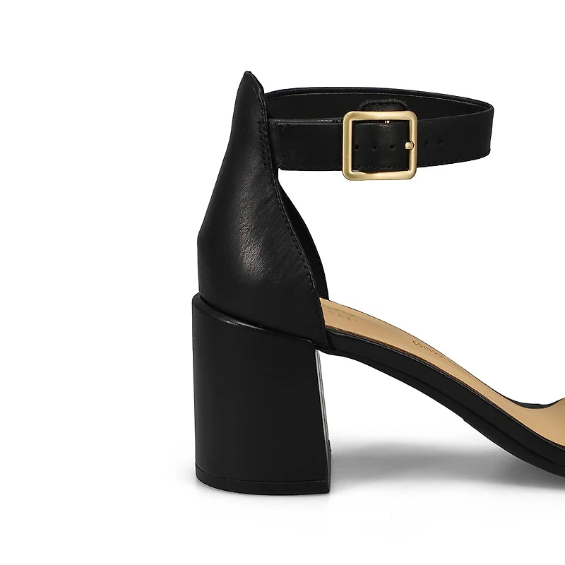 Women's  Ezoria Mae Leather Heeled Sandal - Black