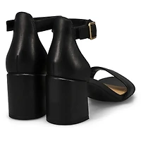 Women's  Ezoria Mae Leather Heeled Sandal - Black