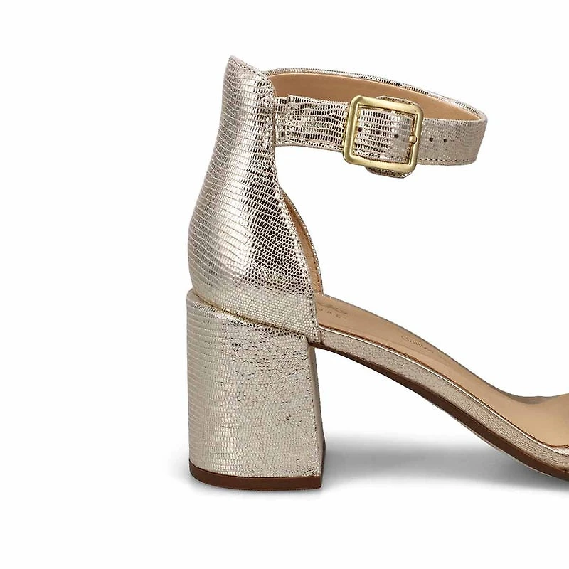 Sandale en cuir  talon haut EZORIA MAE, noir, fem