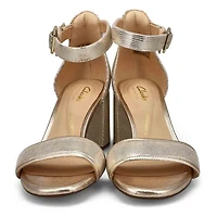 Sandale en cuir  talon haut EZORIA MAE, noir, fem