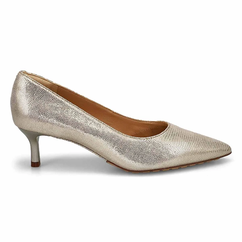 Women's  Adela Court Leather Dress Heel - Black
