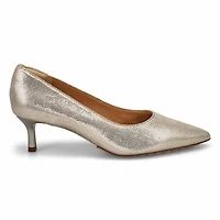 Women's  Adela Court Leather Dress Heel - Black