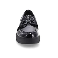 Women's Zylah Top Platform Loafer - Black Crinkle