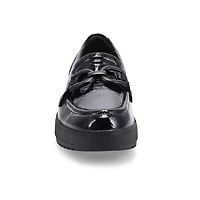 Women's Zylah Top Platform Loafer - Black Crinkle