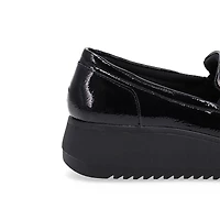 Women's Zylah Top Platform Loafer - Black Crinkle