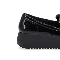Women's Zylah Top Platform Loafer - Black Crinkle