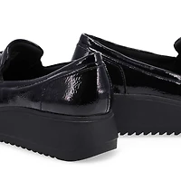 Women's Zylah Top Platform Loafer - Black Crinkle