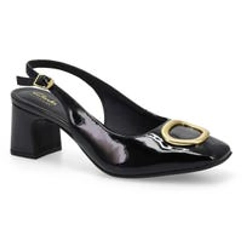 Sandale habillée FERNIE SLING, noir verni, femmes