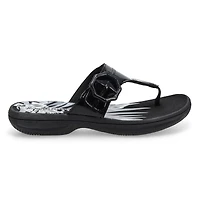 Women's Breeze Cove Thong Sandal - Black Patent