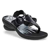 Women's Breeze Cove Thong Sandal - Black Patent
