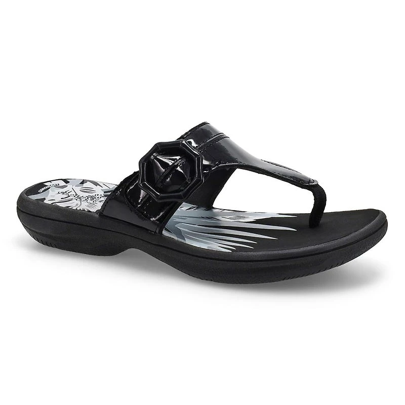 Women's Breeze Cove Thong Sandal - Black Patent