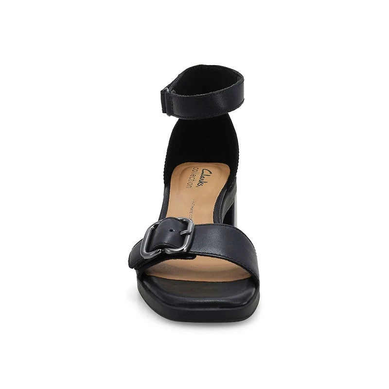 Sandale en cuir  talon JAYLAN DREAM, noir, femmes