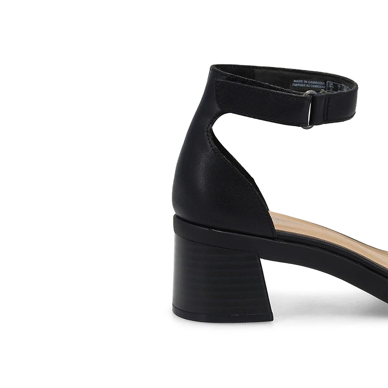 Women's Jaylan Dream Leather Heel Sandal - Black