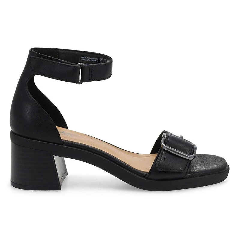 Sandale en cuir  talon JAYLAN DREAM, noir, femmes