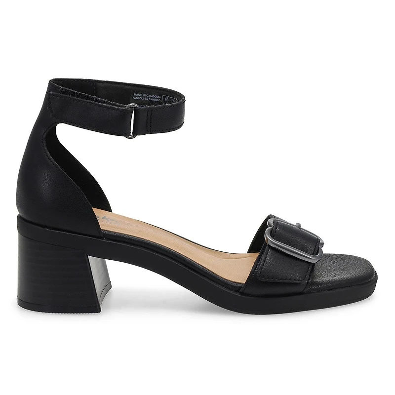 Women's Jaylan Dream Leather Heel Sandal - Black