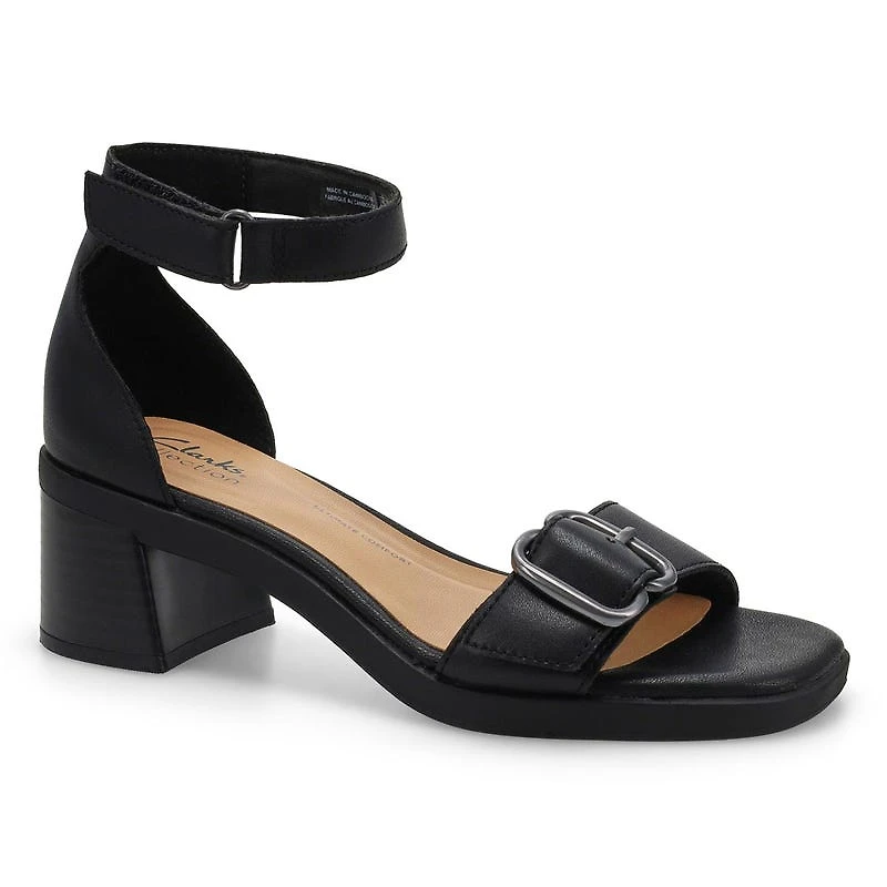 Sandale en cuir  talon JAYLAN DREAM, noir, femmes