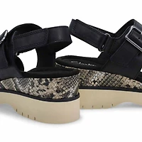 Sandale  plateforme DIAZ ROSE, combinaison noire,